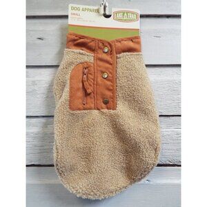 Dog Apparel; Lake Trail; Vest Tan Wool; Rust Color Trim; Zipper & Snap; NEW